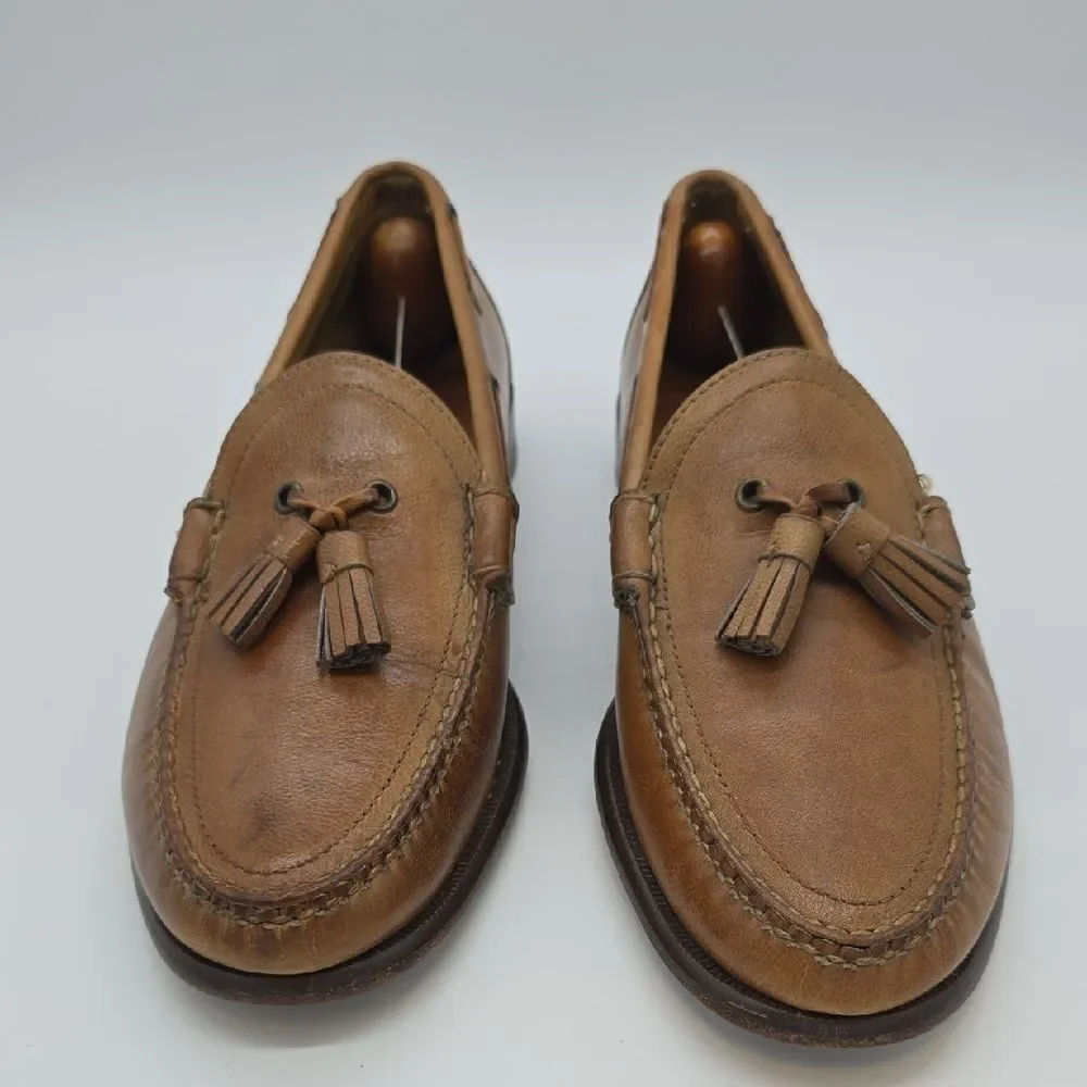 Cole Haan Cognac Leather Tassel Loafers